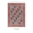 Linon Eclipse Morris Woven Polyester 5'x 7' Rug in Red