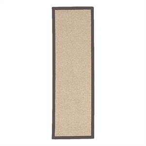 Linon Empire Machine Tufted Wool 2'6&quotx12' Rug in Natural and Slate