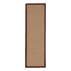 Linon Empire Machine Tufted Wool 2'6&quotx8' Rug in Cork Brown and Brown