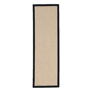Linon Empire Machine Tufted Wool 2'6&quotx12' Rug in Natural and Black