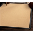 Linon Empire Machine Tufted Wool 5'x8' Rug in Sisal and Black Leather