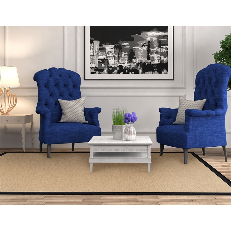 Linon Empire Machine Tufted Wool 8'x11' Rug in Sisal and Black Leather