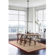 Linon Empire Machine Tufted Wool 8'x11' Rug in Natural and Red