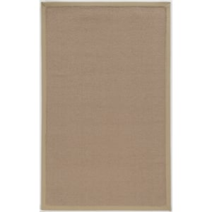 Linon Empire Machine Tufted Wool 8'x11' Rug in Cork Brown and Beige