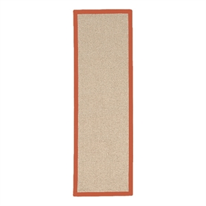 Linon Empire Machine Tufted Wool 2'6&quotx12' Rug in Natural and Burnt Orange
