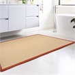 Linon Empire Machine Tufted Wool 4'x6' Rug in Natural and Burnt Orange