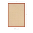 Linon Empire Machine Tufted Wool 4'x6' Rug in Natural and Burnt Orange