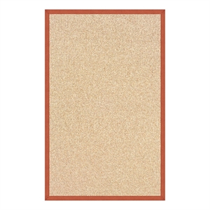 Linon Empire Machine Tufted Wool 4'x6' Rug in Natural and Burnt Orange