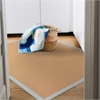 Linon Empire Machine Tufted Wool 4'x6' Rug in Cork Brown and Ice Blue