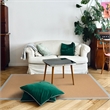 Linon Empire Machine Tufted Wool 4'x6' Rug in Cork Brown and Ice Blue