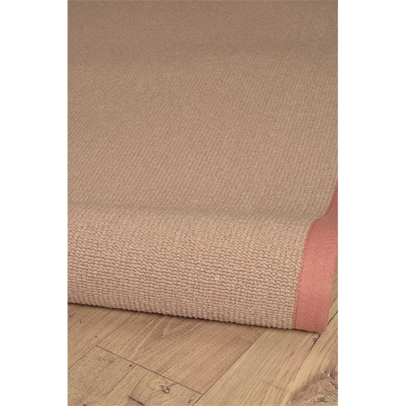 Linon Empire Machine Tufted Wool 5'x8' Rug in Cork Brown and Burnt Orange