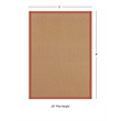 Linon Empire Machine Tufted Wool 5'x8' Rug in Cork Brown and Burnt Orange