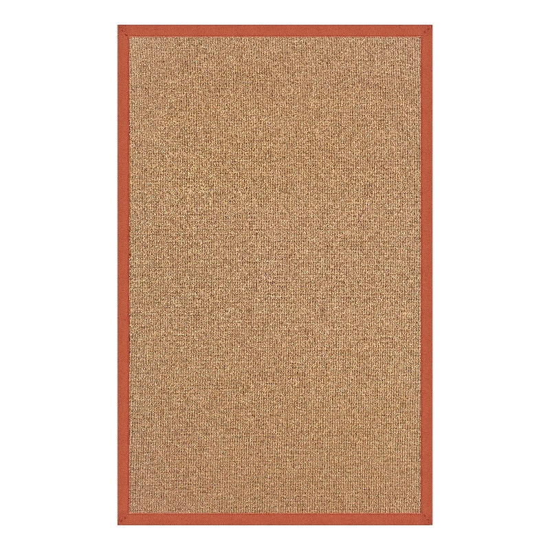 Linon Empire Machine Tufted Wool 8'x11' Rug in Cork Brown and Burnt Orange
