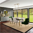 Linon Empire Machine Tufted Wool 8'x11' Rug in Natural and Black Leather