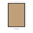 Linon Empire Machine Tufted Wool 4'x6' Rug in Sisal and Black