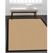 Linon Empire Machine Tufted Wool 5'x8' Rug in Sisal and Black