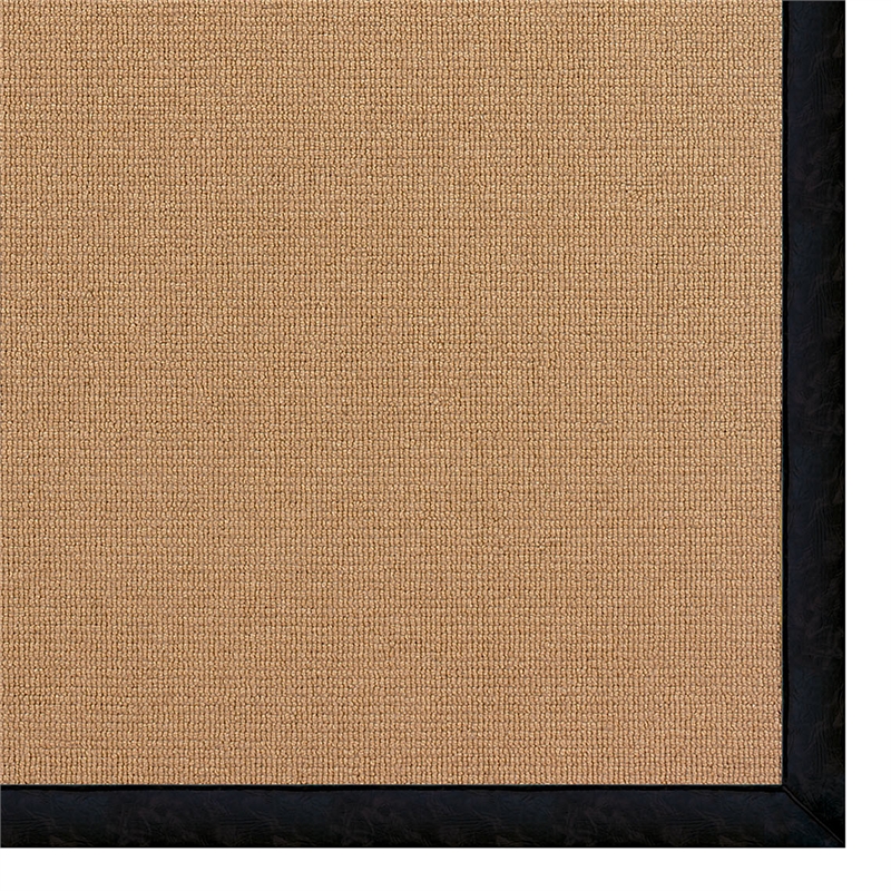 Linon Empire Machine Tufted Wool 4'x6' Rug in Cork Brown and Black Leather