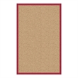 Linon Empire Machine Tufted Wool 4'x6' Rug in Sisal and Red
