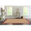 Linon Empire Machine Tufted Wool 8'x11' Rug in Sisal and Red