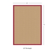 Linon Empire Machine Tufted Wool 8'x11' Rug in Sisal and Red