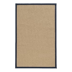 Linon Empire Machine Tufted Wool 9'10&quotx13' Rug in Sisal and Blue