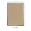 Linon Empire Machine Tufted Wool 4'x6' Rug in Sisal and Blue