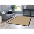Linon Empire Machine Tufted Wool 5'x8' Rug in Sisal and Blue