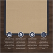 Linon Empire Machine Tufted Wool 5'x8' Rug in Sisal and Blue