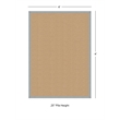 Linon Empire Machine Tufted Wool 4'x6' Rug in Sisal and Ice Blue