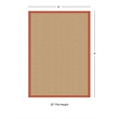 Linon Empire Machine Tufted Wool 4'x6' Rug in Sisal and Burnt Orange
