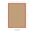 Linon Empire Machine Tufted Wool 5'x8' Rug in Sisal and Burnt Orange