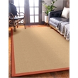 Linon Empire Machine Tufted Wool 5'x8' Rug in Sisal and Burnt Orange
