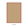 Linon Empire Machine Tufted Wool 8'x11' Rug in Sisal and Burnt Orange