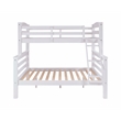Linon Levi Solid Pine Wood Twin over Full Bunk Bed in Sleek White Finish