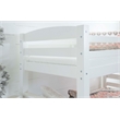 Linon Levi Solid Pine Wood Twin over Full Bunk Bed in Sleek White Finish