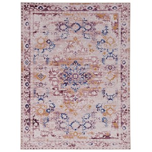 Linon Washable Merit Polyester 3'x5' Rug in Ivory