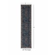 Linon Washable Lee Polyester 2'x8' Rug in Navy