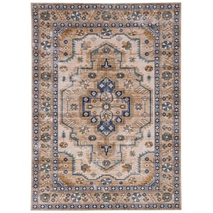 Linon Washable Wright Polyester 5'x7' Rug in Ivory