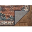 Linon Washable Foley Polyester 3'x5' Rug in Brown