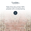 Linon Washable Blanche Polyester 2'x8' Rug in Pink