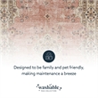 Linon Washable Blanche Polyester 3'x5' Rug in Pink