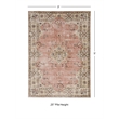 Linon Washable Blanche Polyester 3'x5' Rug in Pink