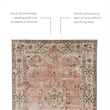 Linon Washable Blanche Polyester 3'x5' Rug in Pink