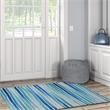 Linon Washable Larson Polyester 3'x5' Rug in Ivory