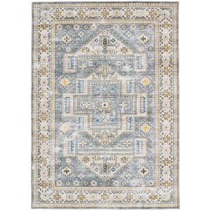 Linon Washable Kirby Polyester 2'x3' Rug Gray