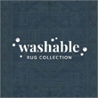 Linon Washable Kirby Polyester 3'x5' Rug in Gray