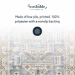 Linon Washable Kirby Polyester 3'x5' Rug in Gray