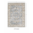 Linon Washable Kirby Polyester 3'x5' Rug in Gray