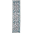 Linon Washable Wills Polyester 2'x8' Rug in Gray