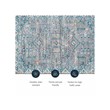 Linon Washable Wills Polyester 3'x5' Rug in Gray